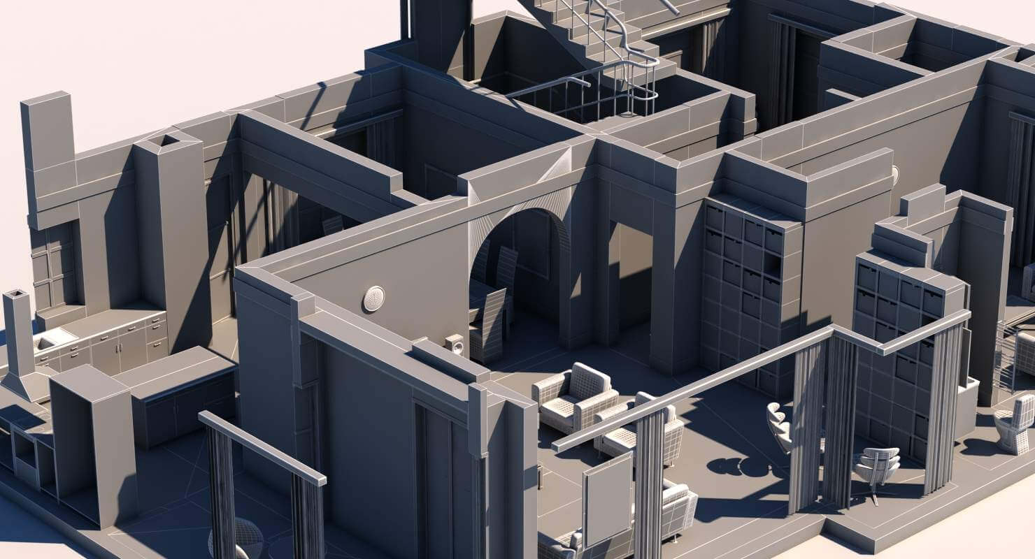 House Cut Model House Cutout - 3D Model by Giimann