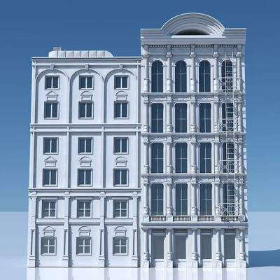 Commercial Building Facade 03