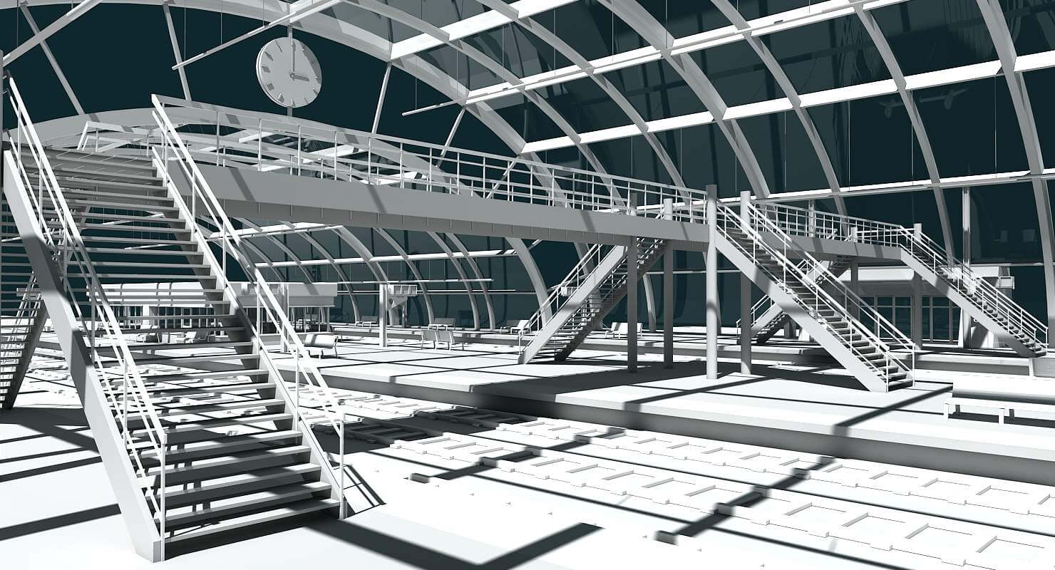 Train Station - 3D Model by Giimann