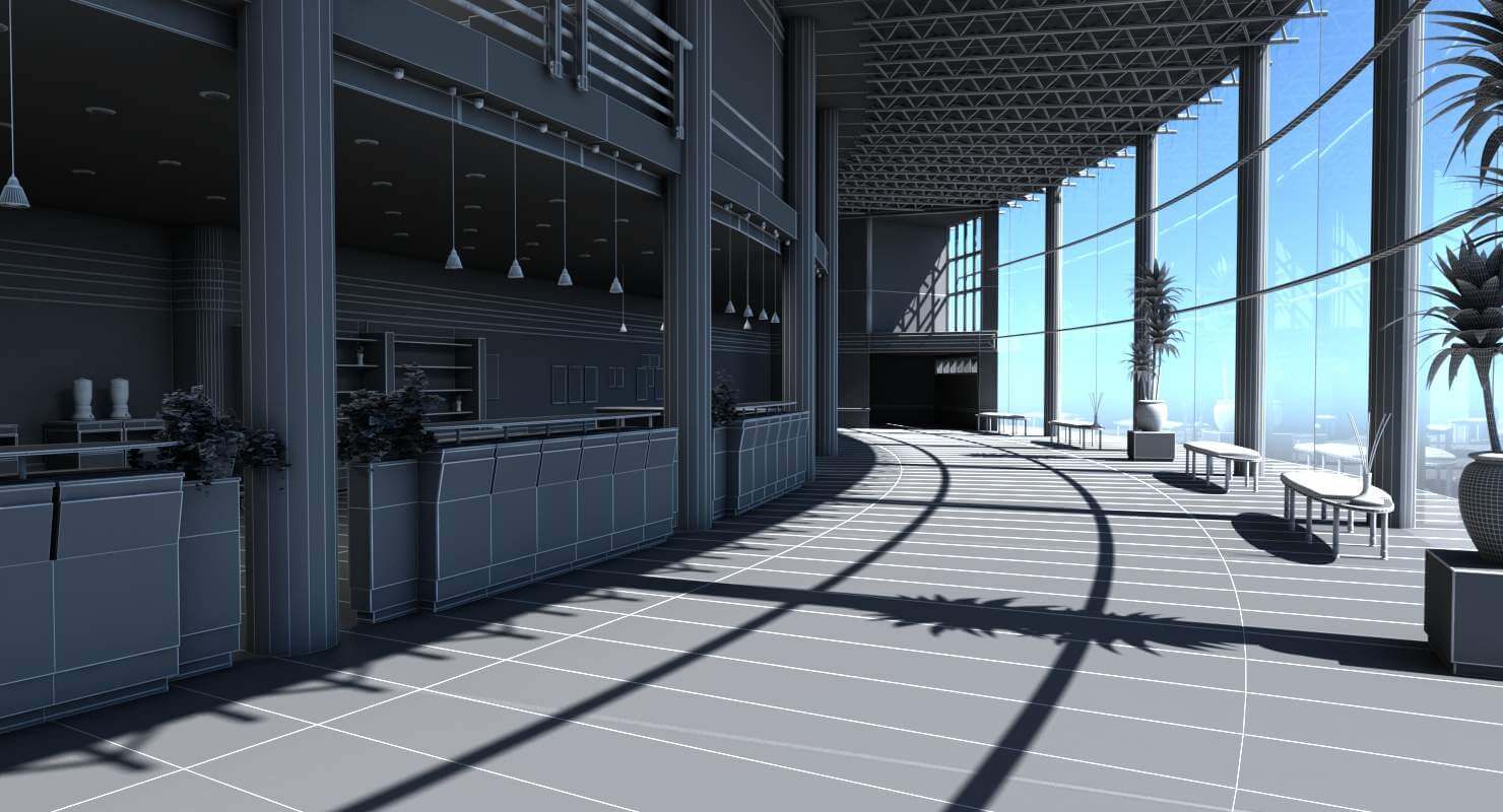 Bar Lobby - 3D Model by Giimann