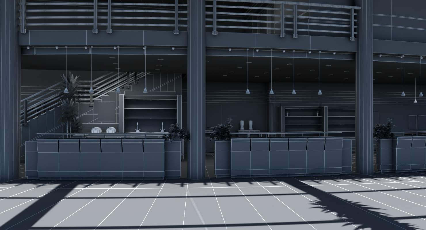 Bar Lobby - 3D Model by Giimann