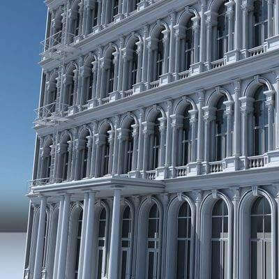 Commercial Building Facade 16 - 3D Model by Giimann