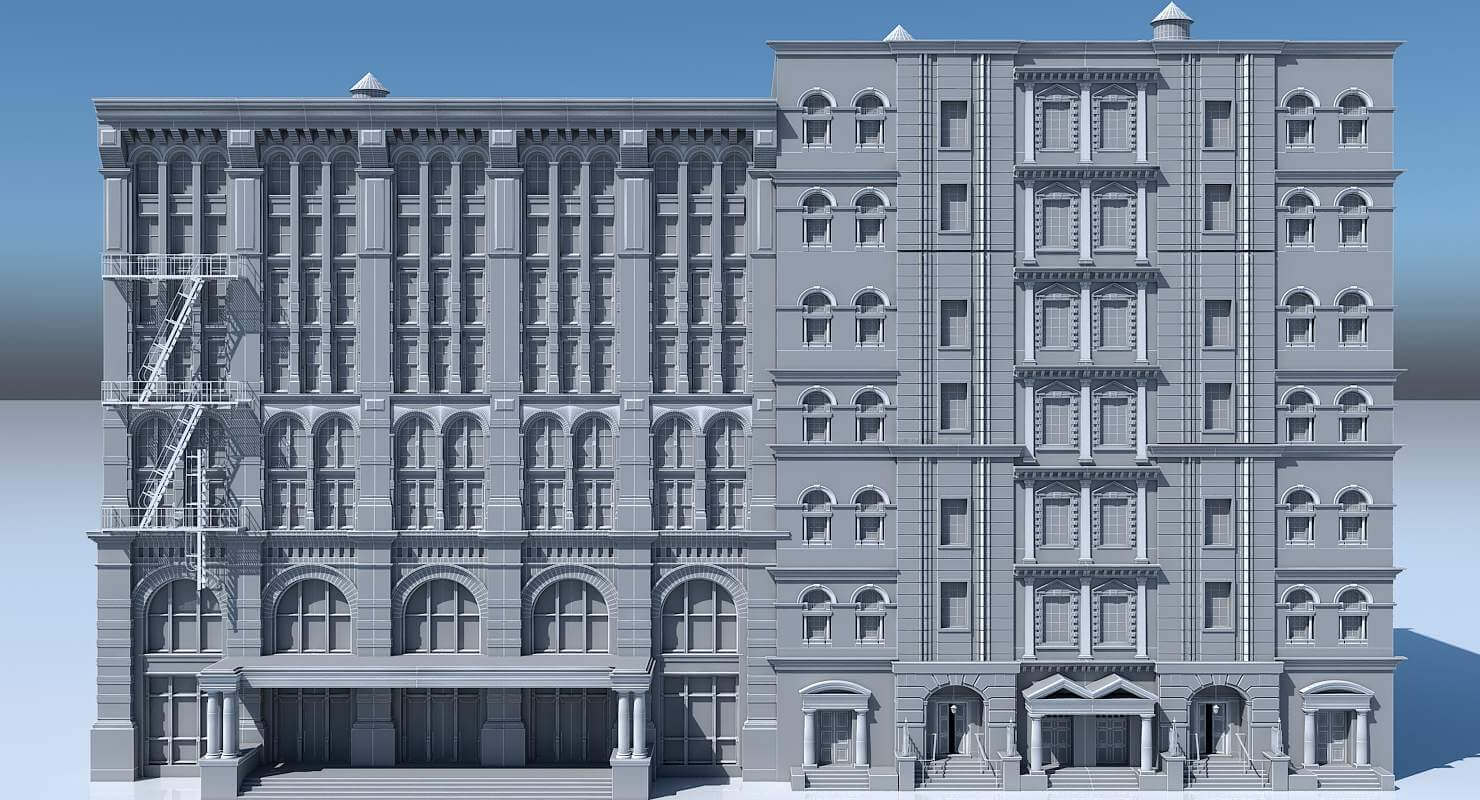 Commercial Building Facade 20 - 3D Model by Giimann