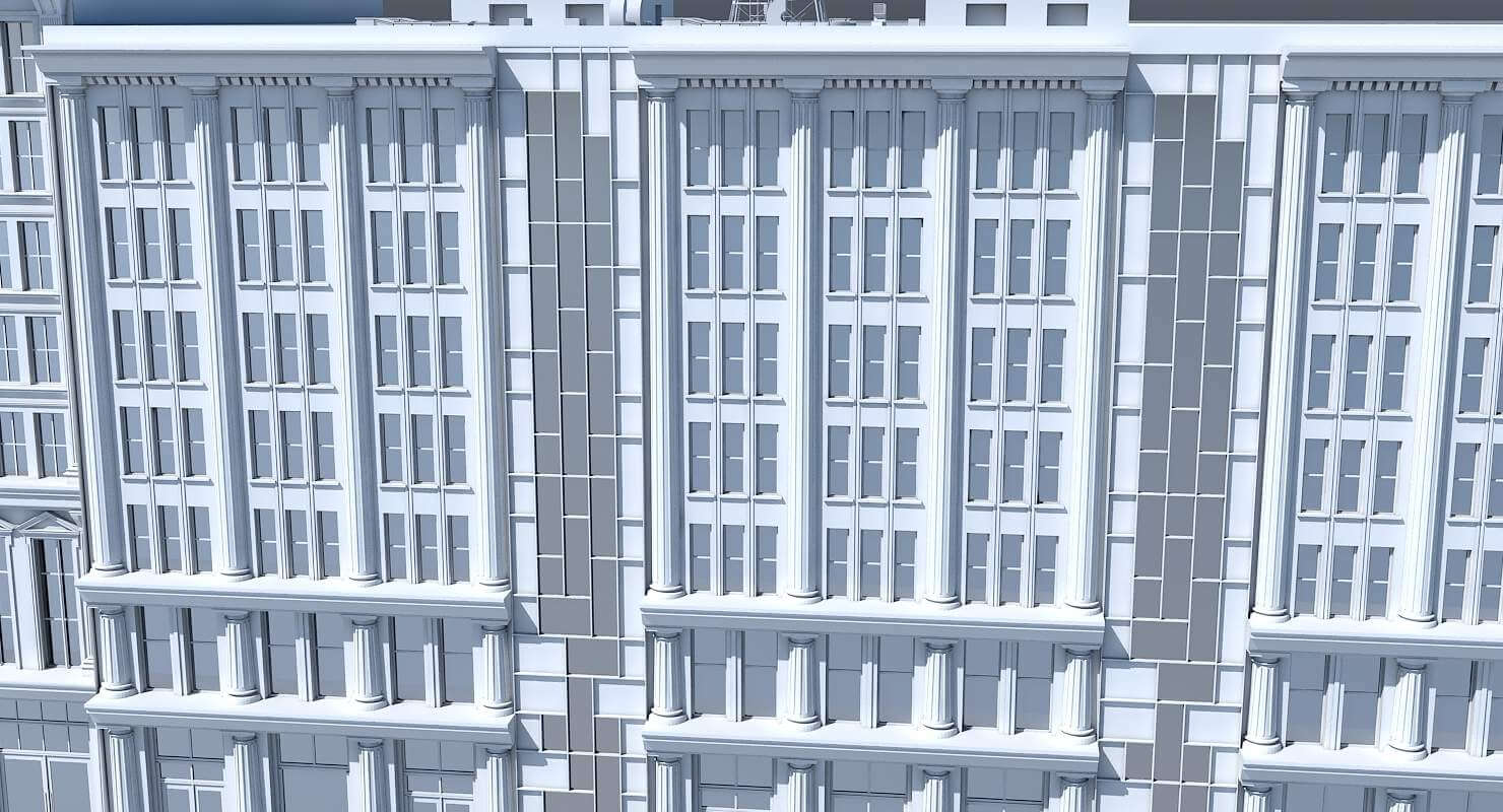 Commercial Building Facade 22 - 3D Model by Giimann