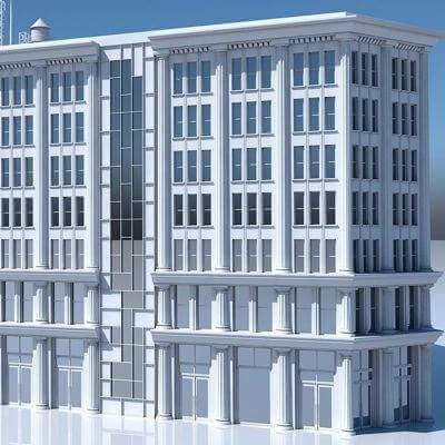 Commercial Building Facade 22 - 3D Model by Giimann