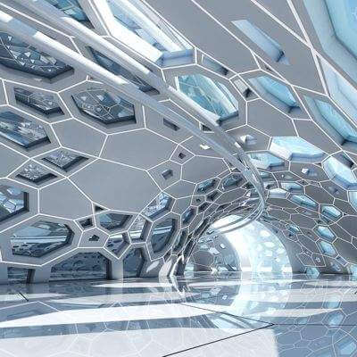 Futuristic Architectural Dome Interior 1