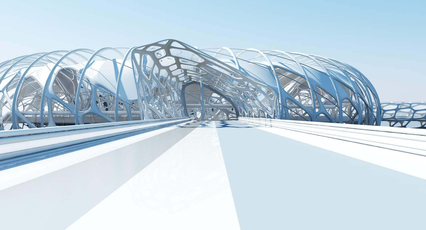 Futuristic Architectural Structure - 3D Model by Giimann