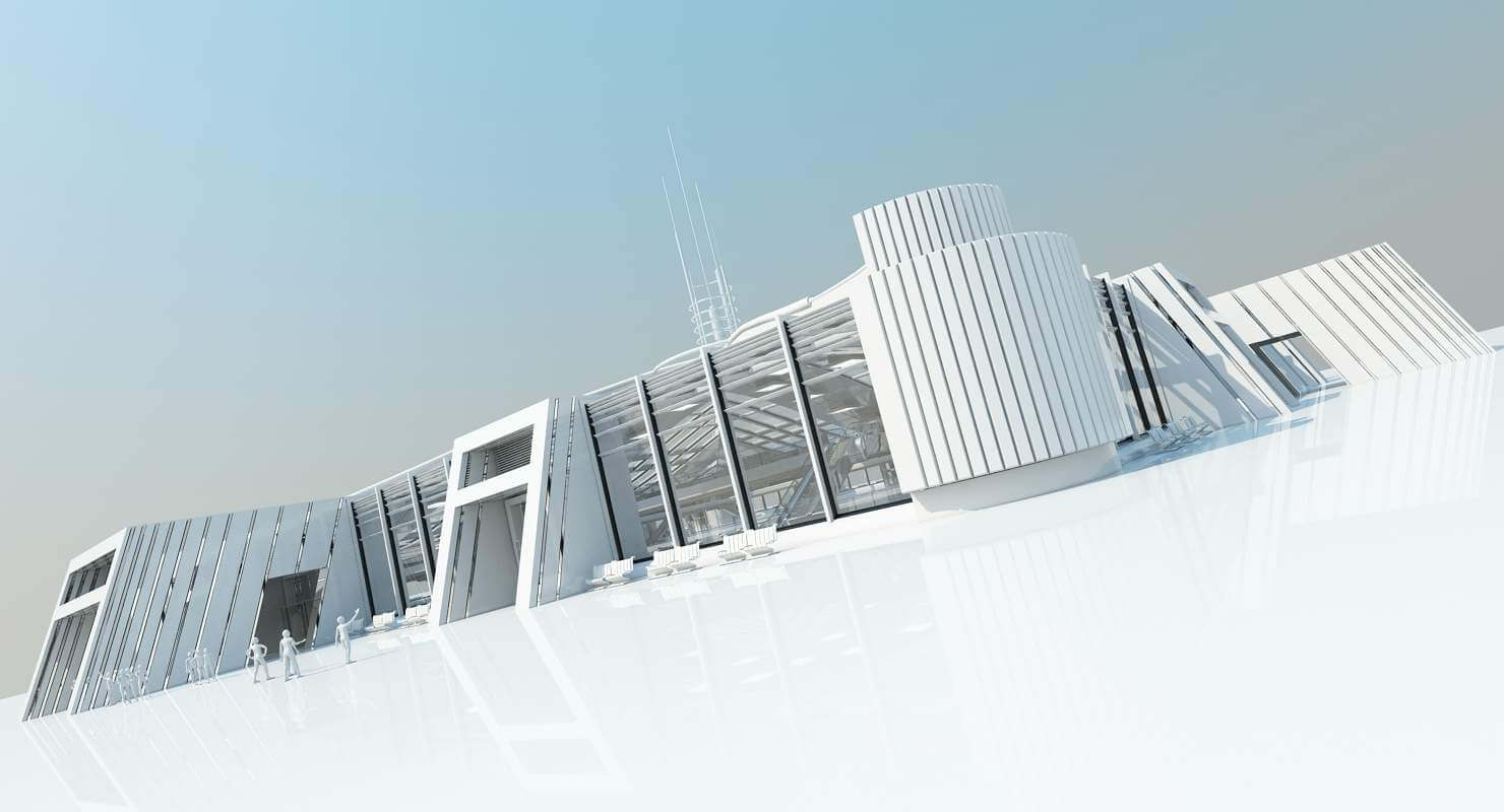 Futuristic Architectural Structure - 3D Model by Giimann