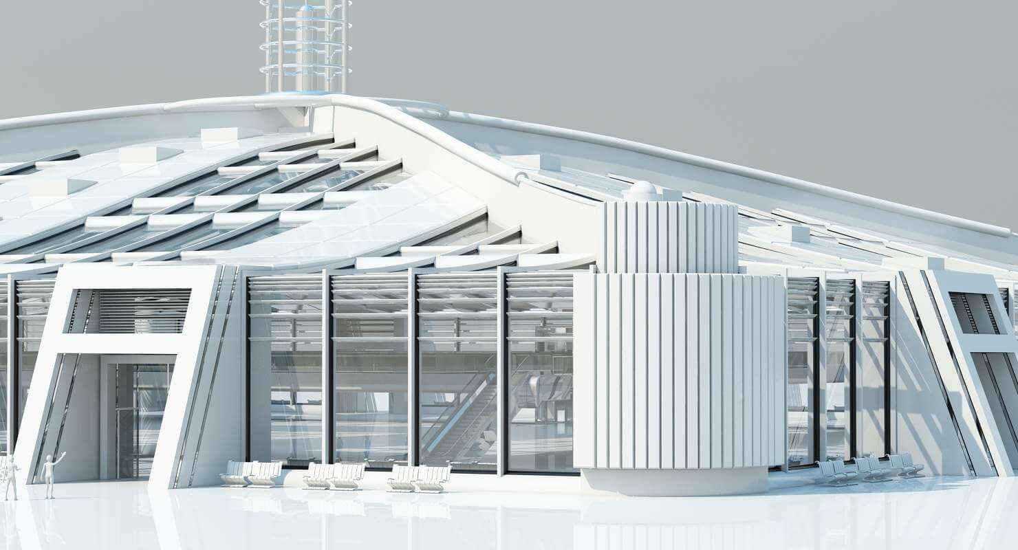 Futuristic Architectural Structure - 3D Model by Giimann