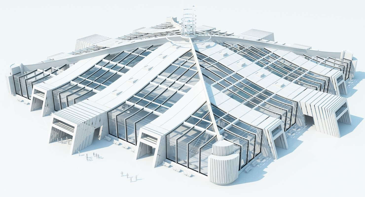 Futuristic Architectural Structure - 3D Model by Giimann