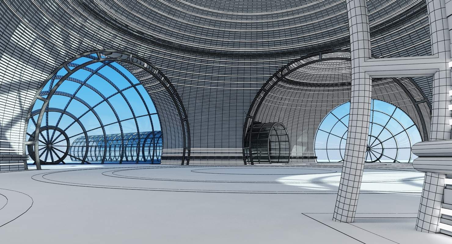 Futuristic Architectural Structure - 3D Model by Giimann
