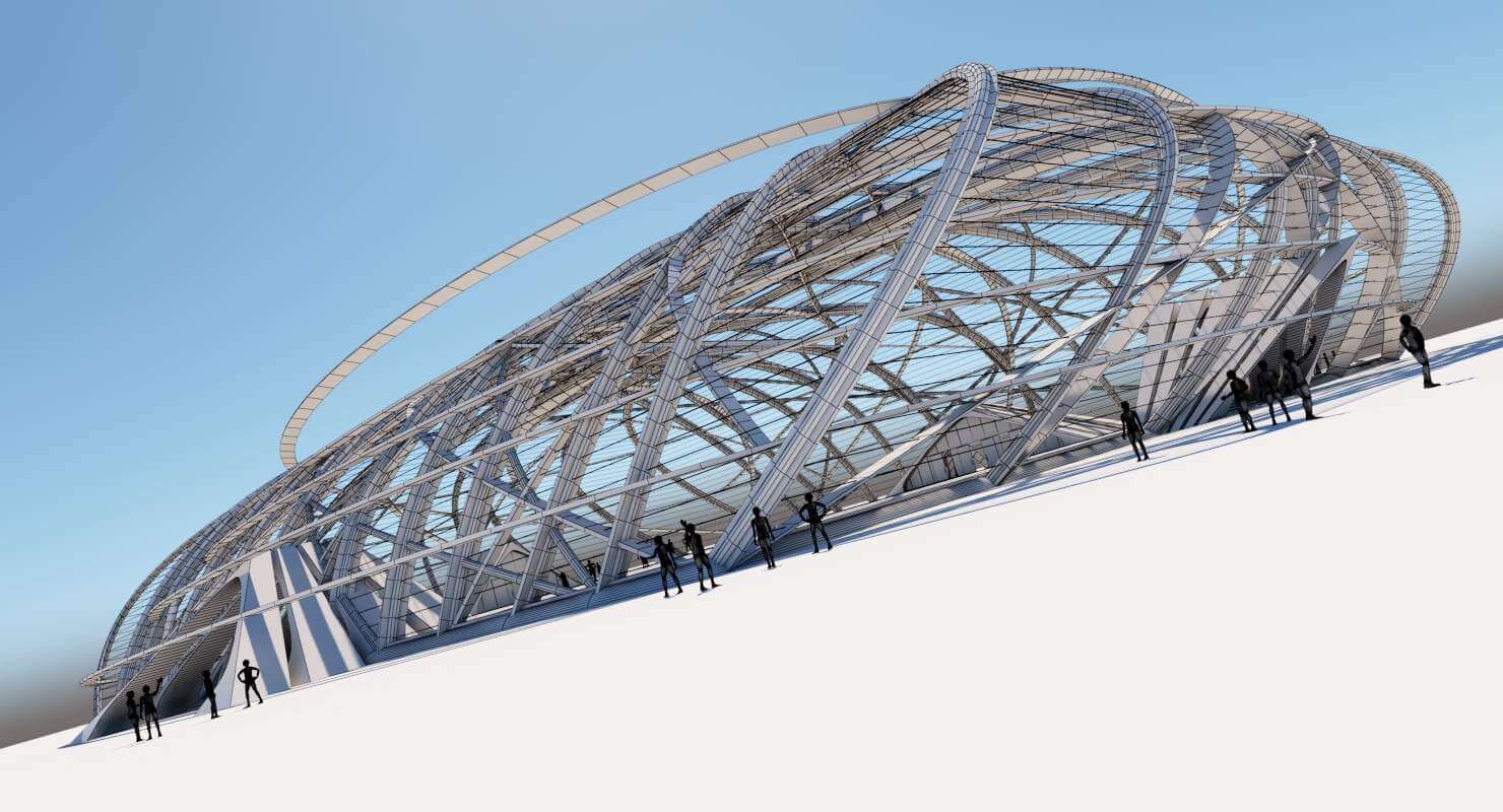 Futuristic Architectural Structure - 3D Model by Giimann