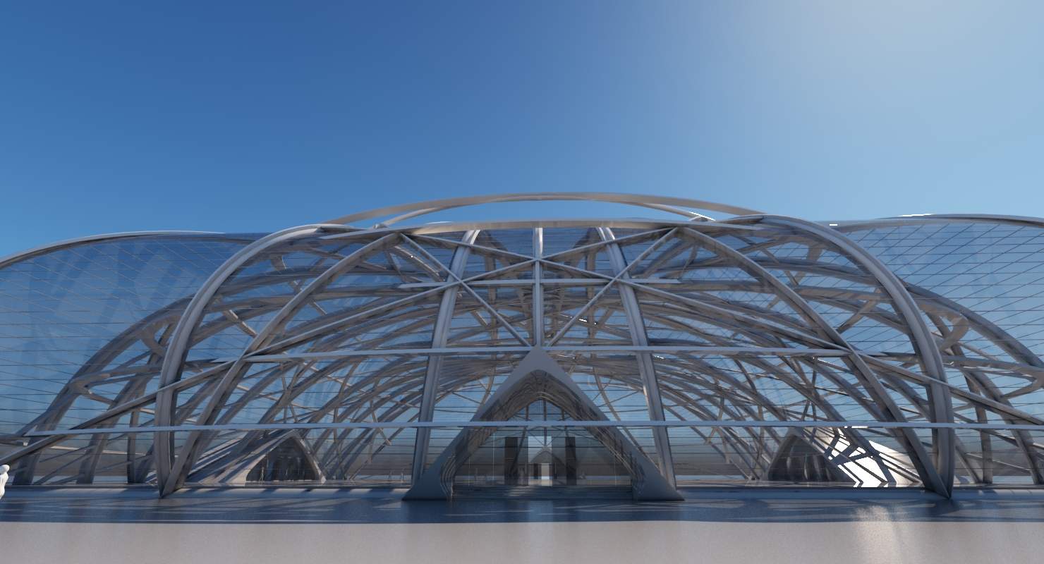 Futuristic Architectural Structure - 3D Model by Giimann