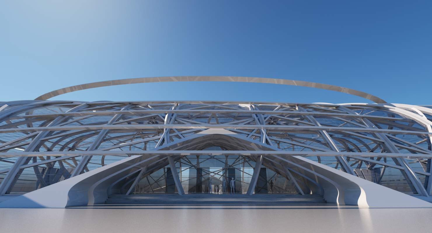 Futuristic Architectural Structure - 3D Model by Giimann
