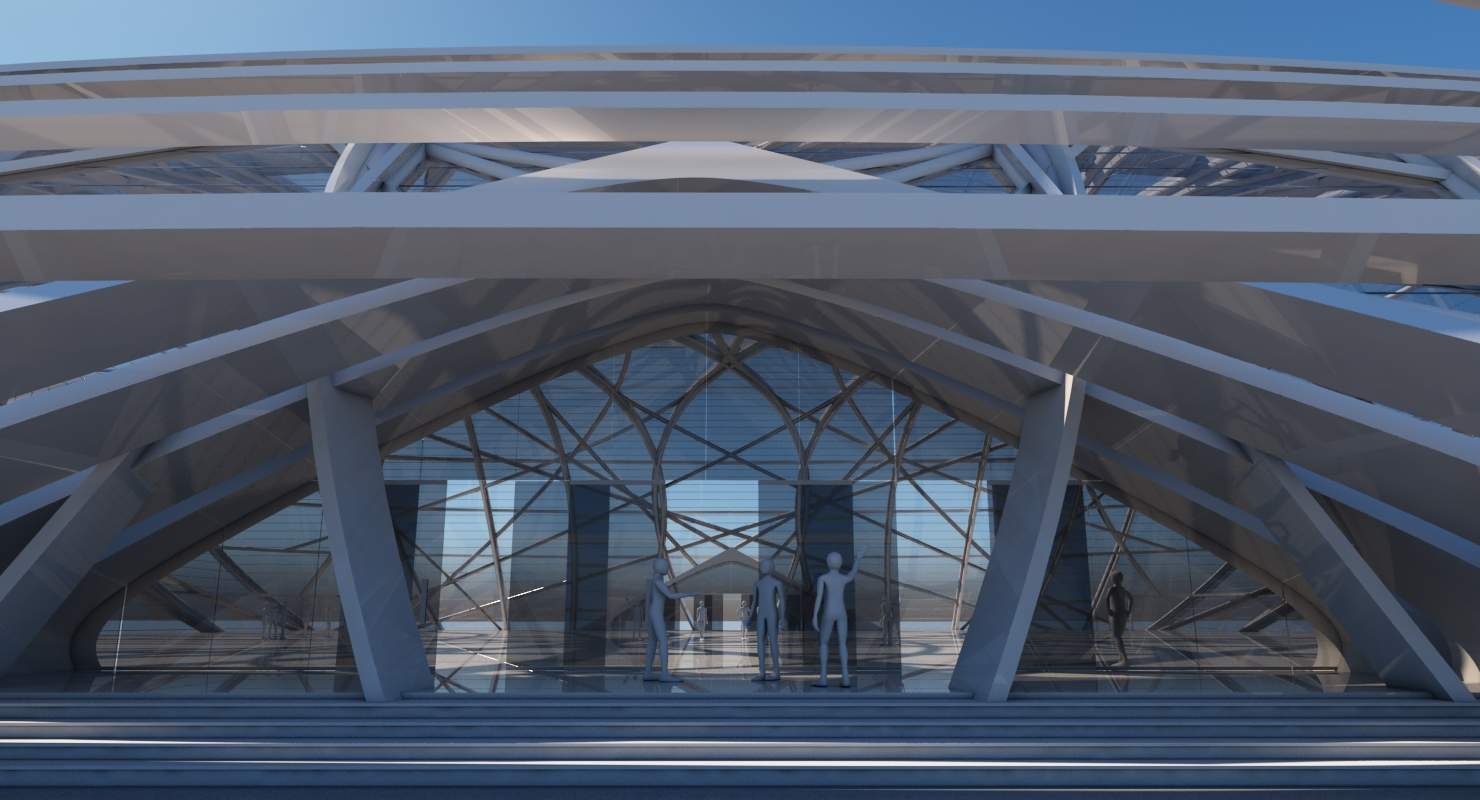 Futuristic Architectural Structure - 3D Model by Giimann