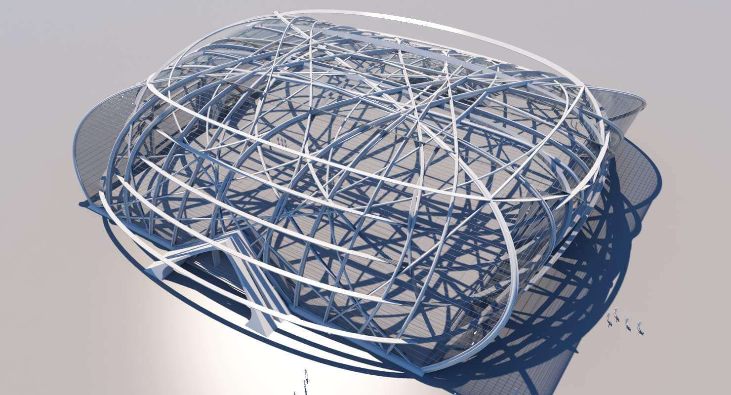 Futuristic Architectural Structure - 3D Model by Giimann