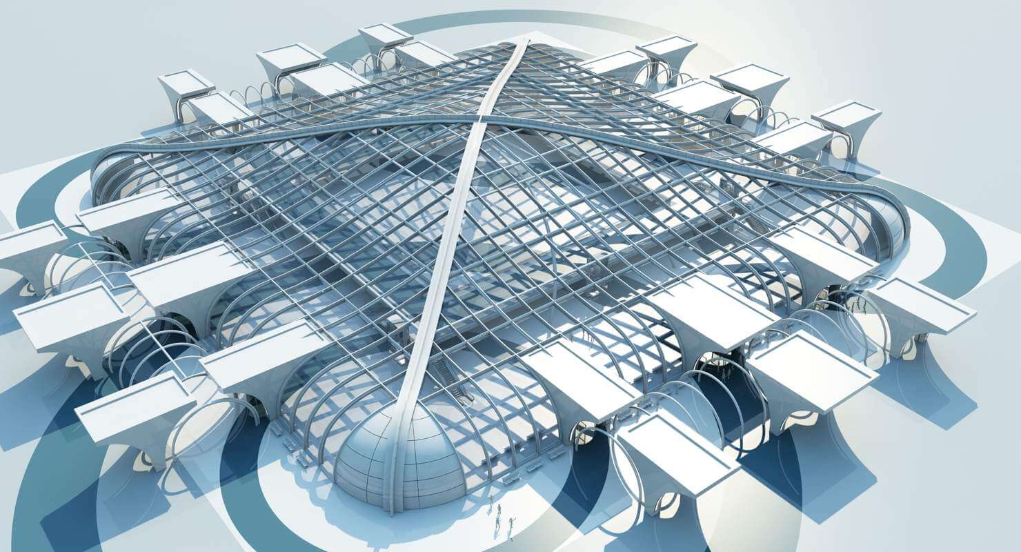 Futuristic Architectural Structure - 3D Model by Giimann