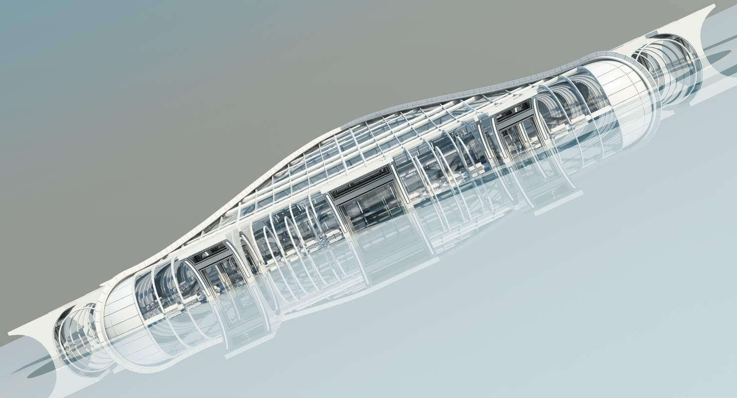 Futuristic Architectural Structure - 3D Model by Giimann