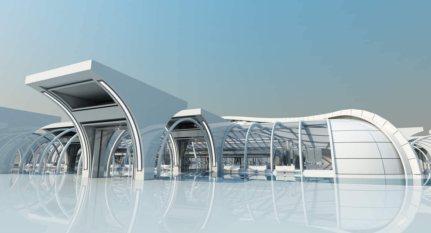 Futuristic Architectural Structure - 3D Model by Giimann