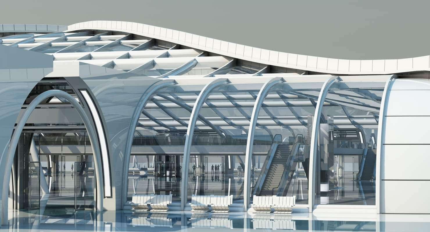 Futuristic Architectural Structure - 3D Model by Giimann