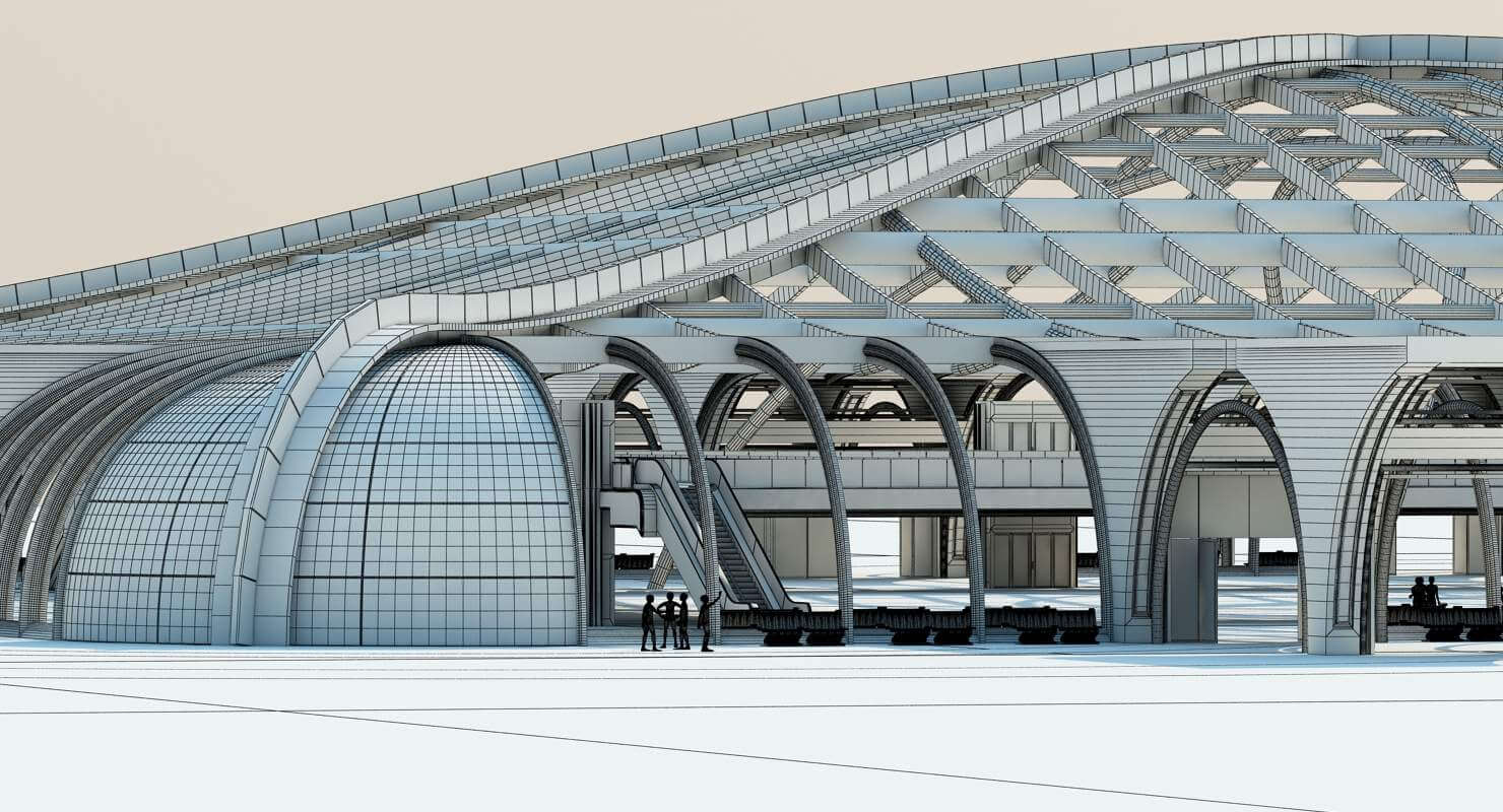 Futuristic Architectural Structure - 3D Model by Giimann