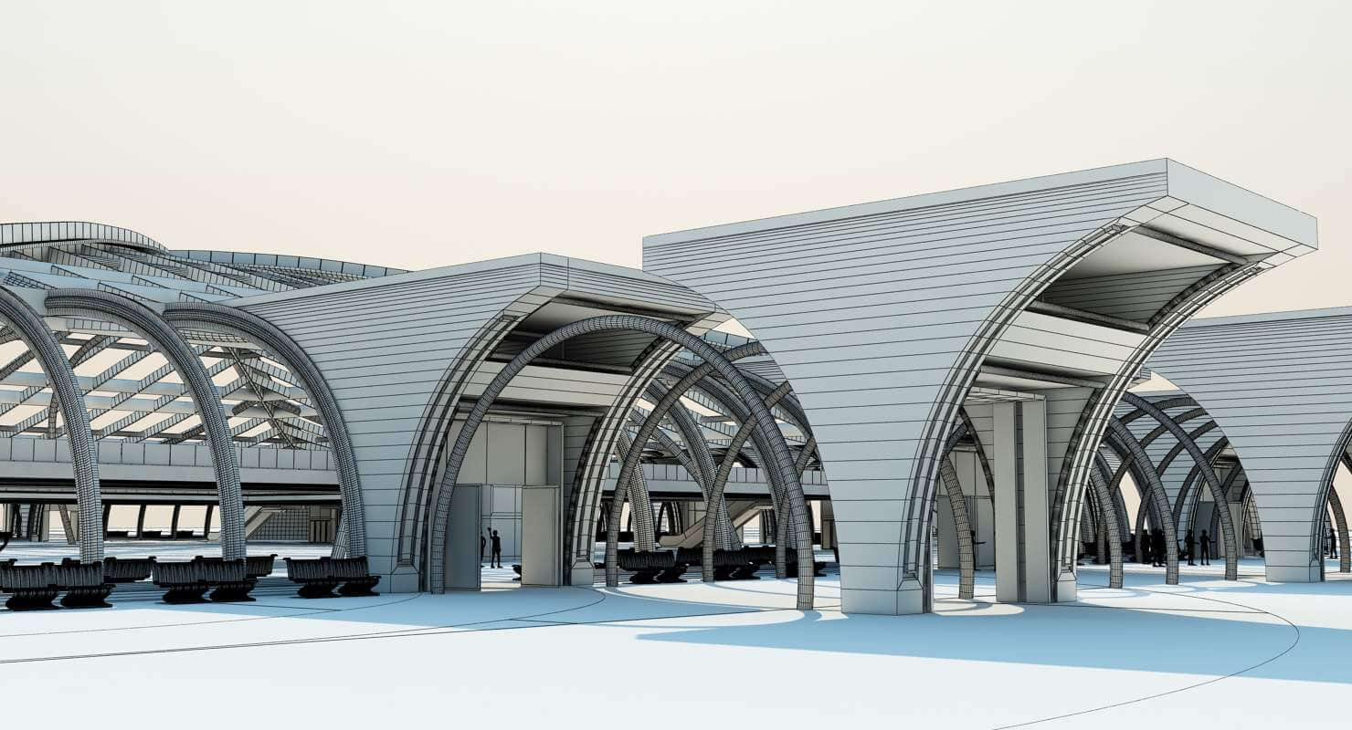 Futuristic Architectural Structure - 3D Model by Giimann