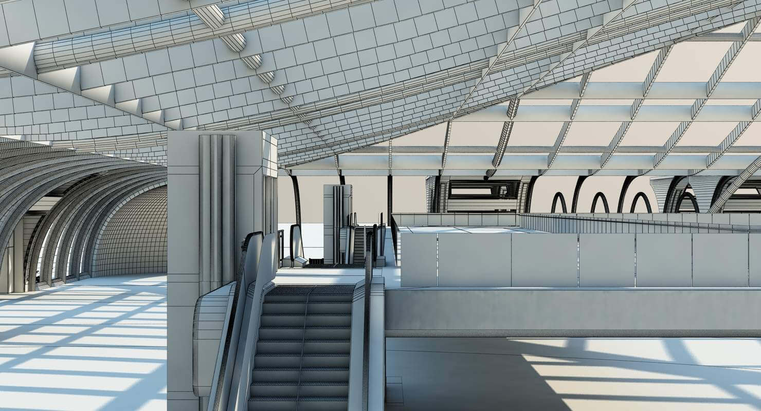 Futuristic Architectural Structure - 3D Model by Giimann