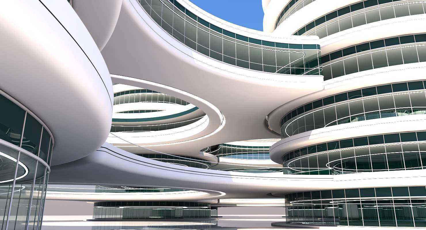 Futuristic Building - 3D Model by Giimann