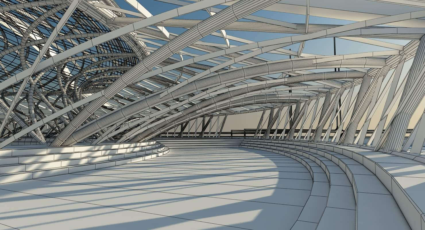 Futuristic Interior Scene - 3D Model by Giimann