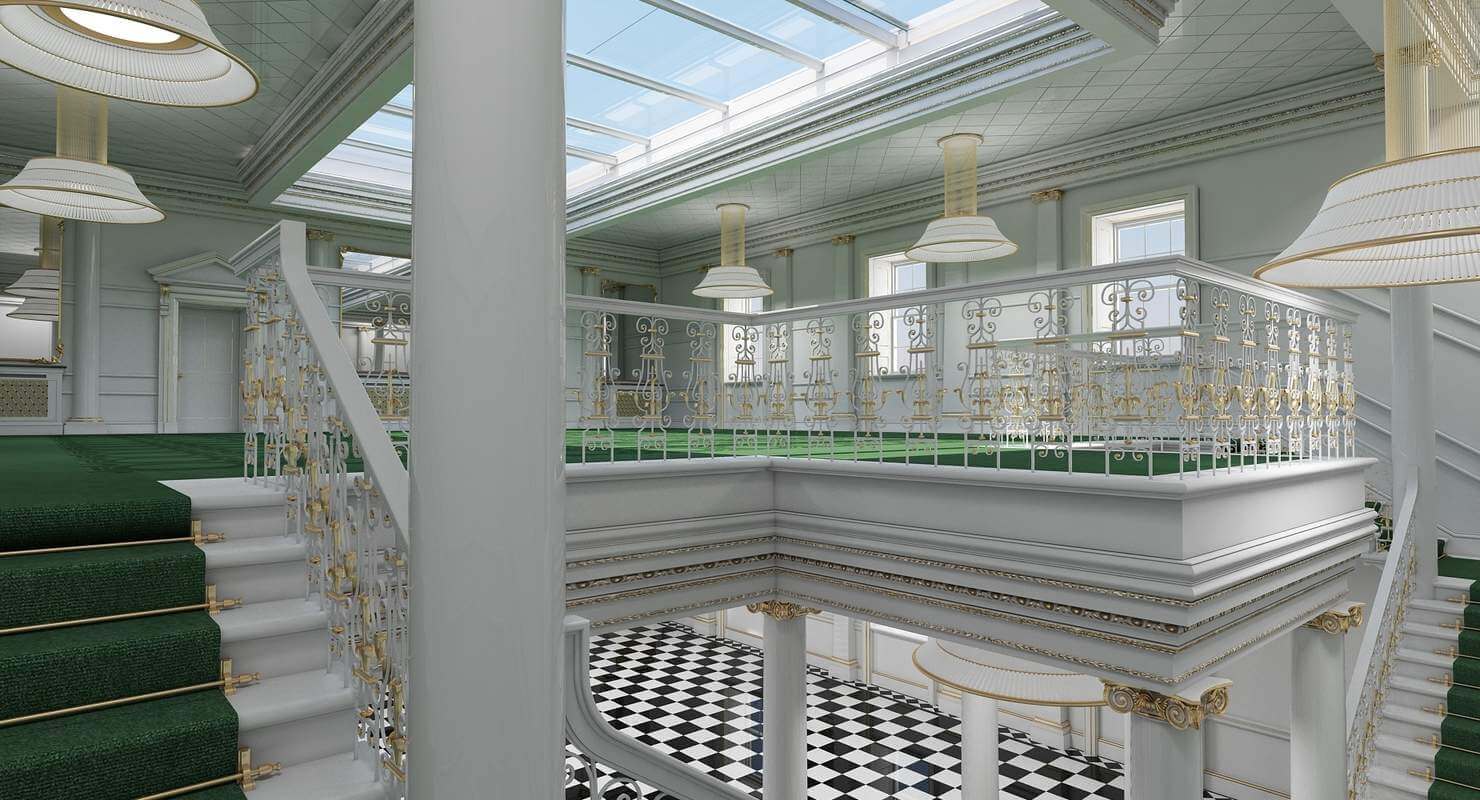 Grand Hall Entrance and Staircase - 3D Model by Giimann