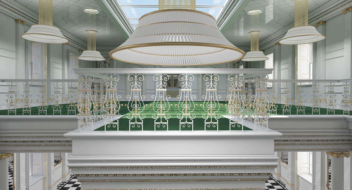 Grand Hall Entrance and Staircase - 3D Model by Giimann
