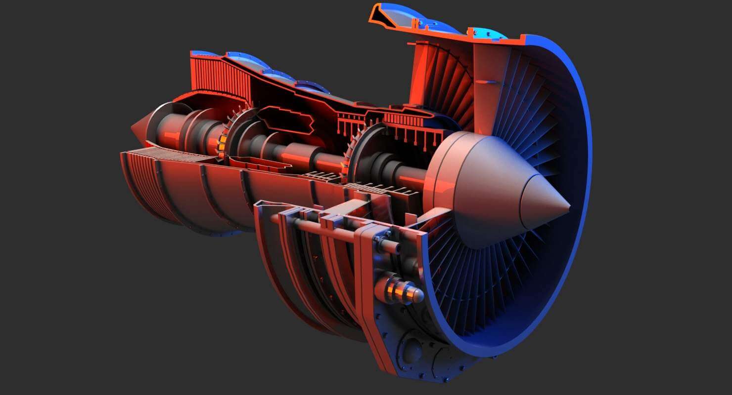 Jet Engine - 3D Model by Giimann