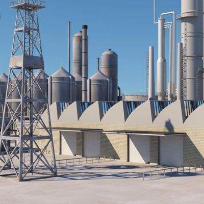 Oil Refinery - 3D Model by Giimann