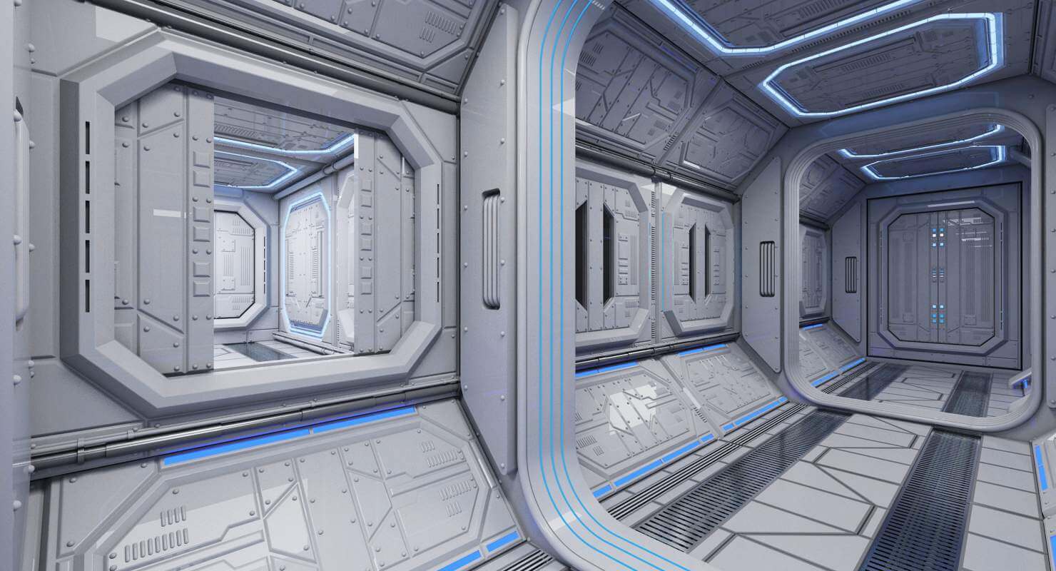 Sci-Fi Interior 3D Model by Giimann