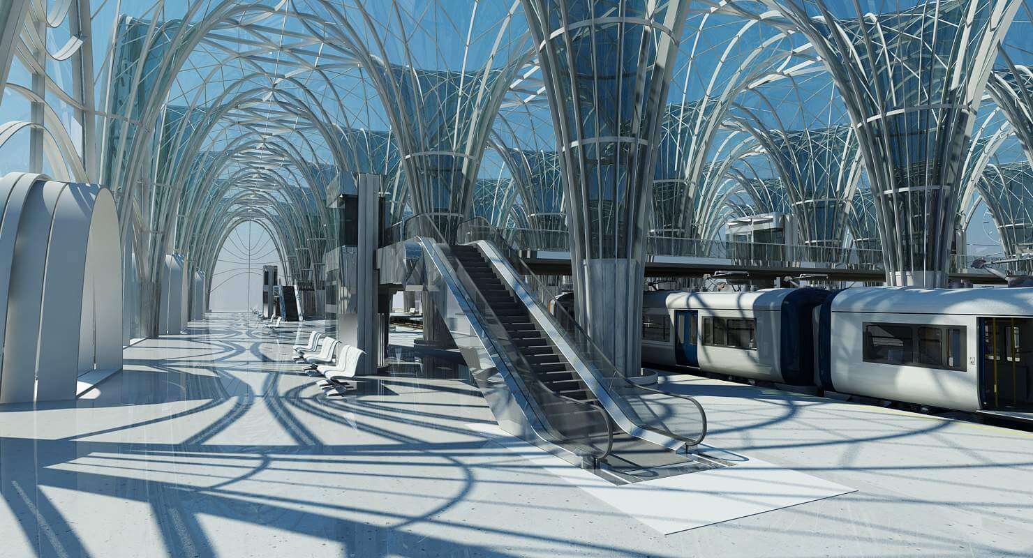 Train Station Building Interior - 3D Model by Giimann
