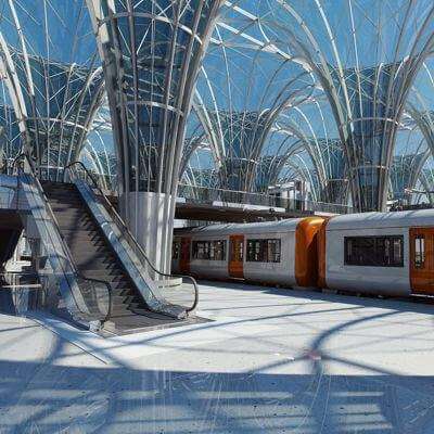 Train Station Building Interior - 3D Model by Giimann