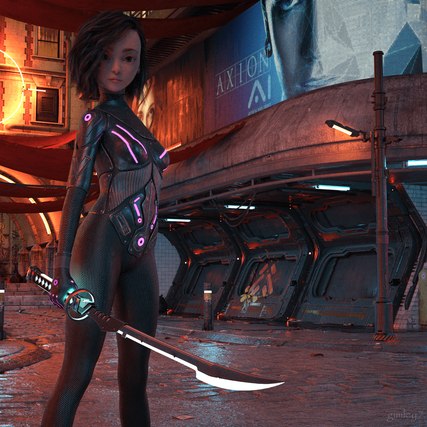 Alita Battle Angel 3D Render, Digital Art by gimley — free download
