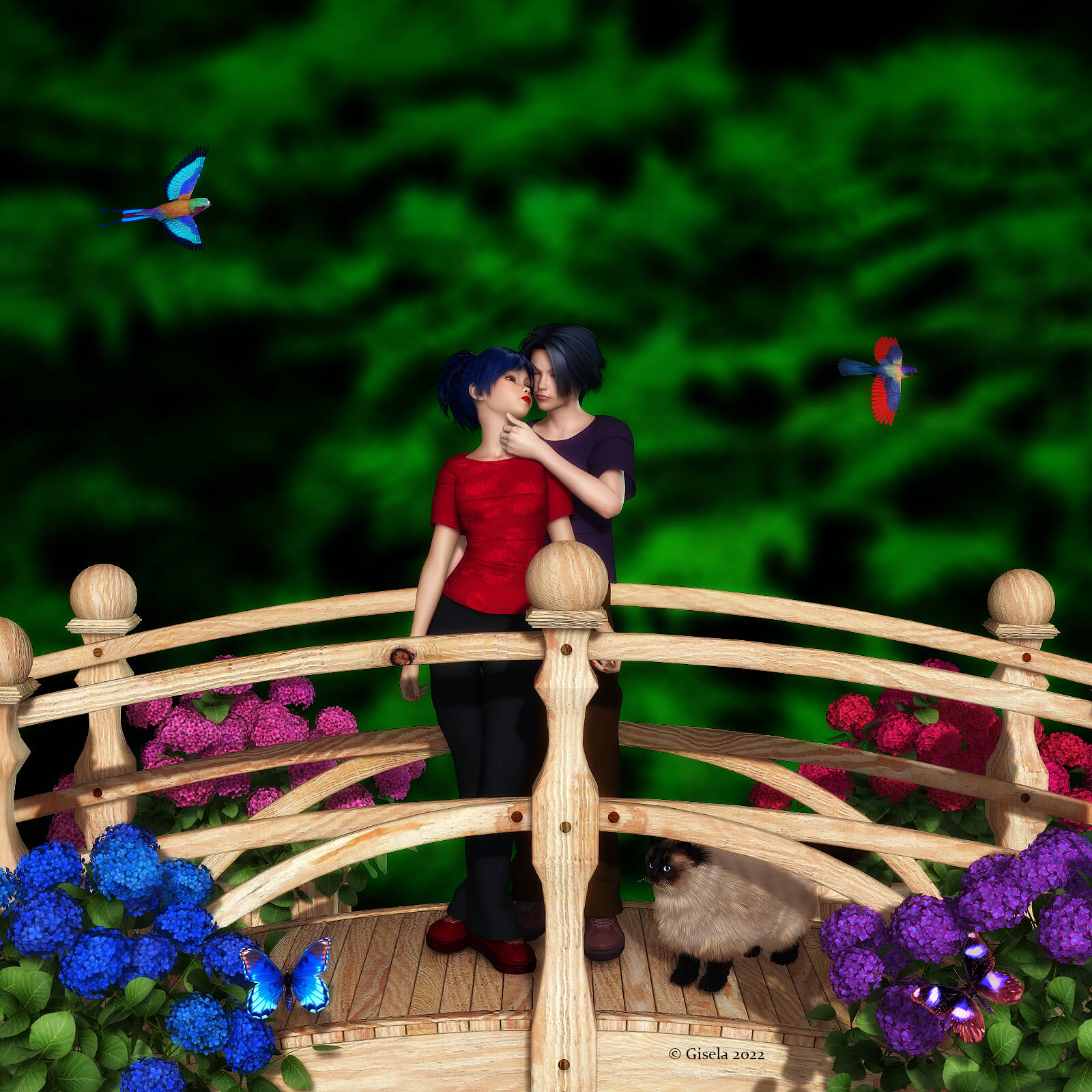 I Love You 3D Render Digital Art by Gise