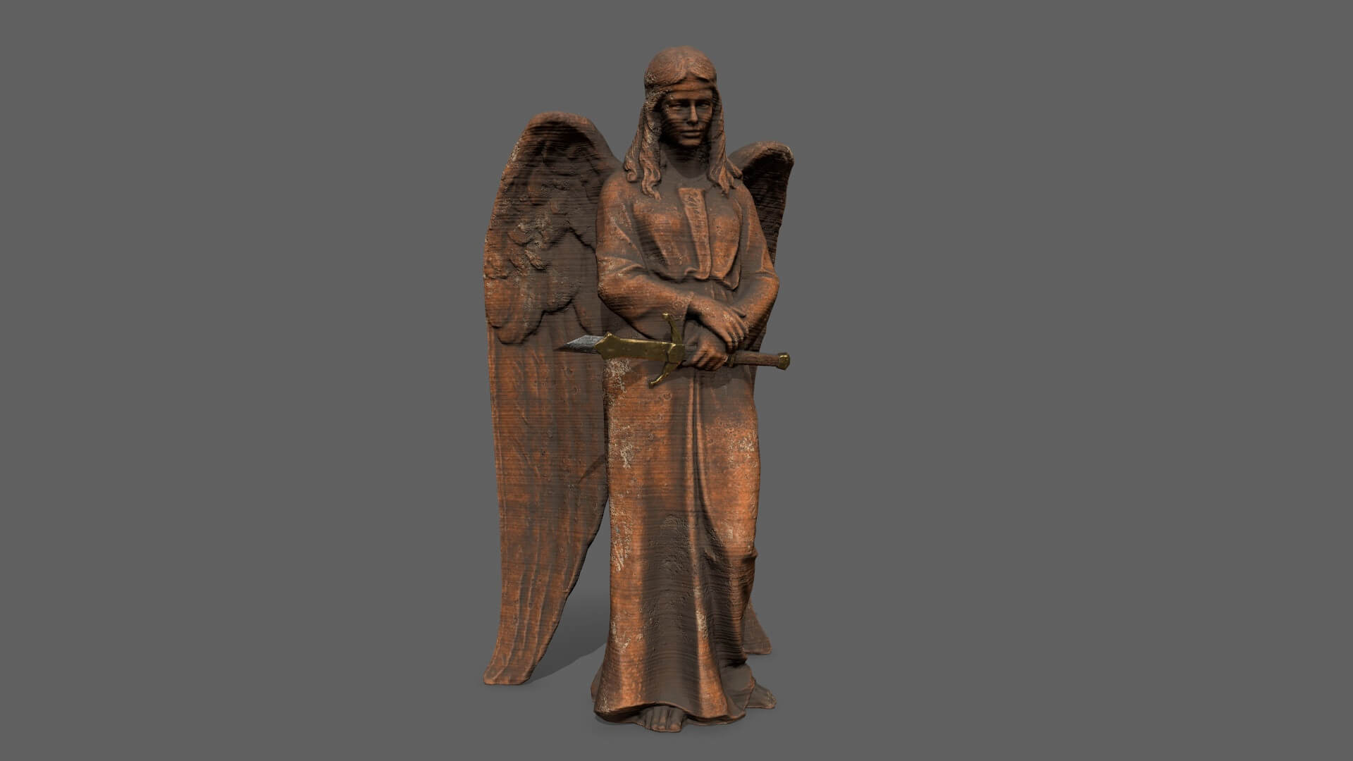 Angel Statue 3D Model by Gizem Dilara Tek