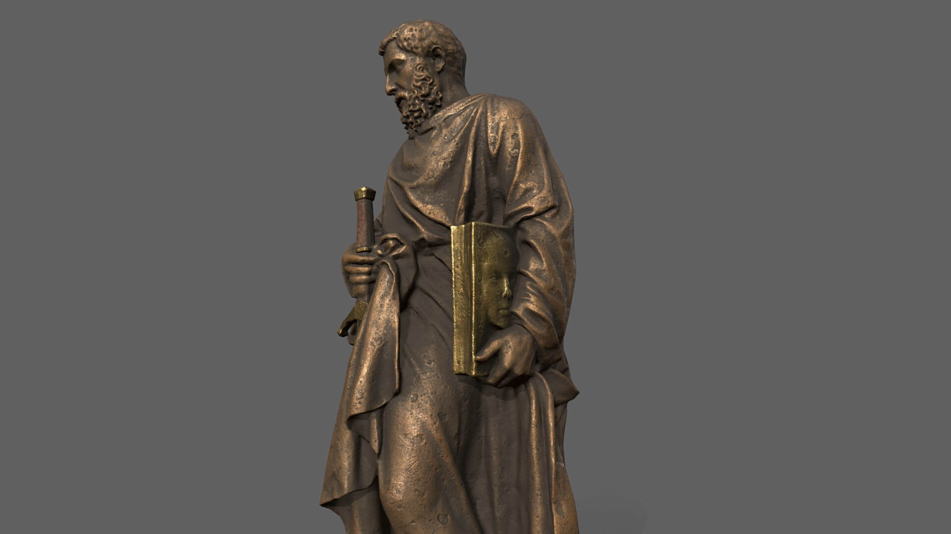 Old Man Statue 3D Model by Gizem Dilara Tek