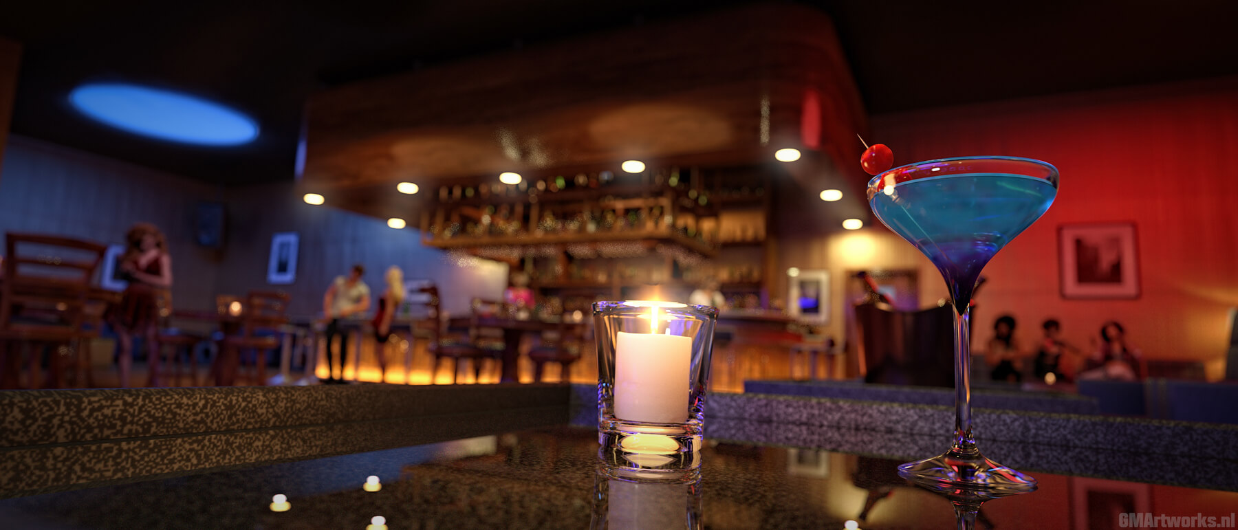At The Loungebar 3D Render RenderHub Gallery