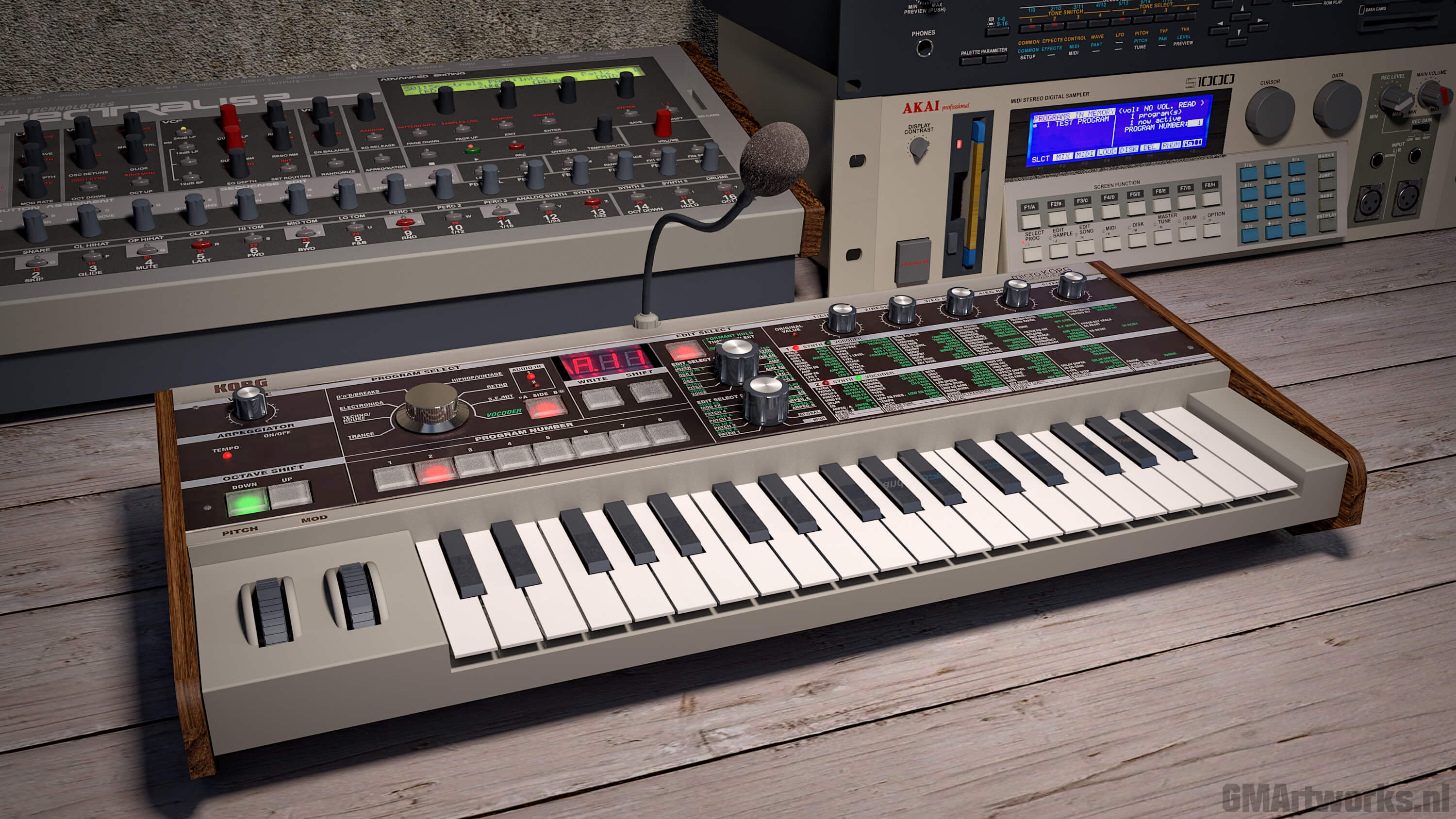 KORG microKORG 3D Render, Digital Art by GMArtworks