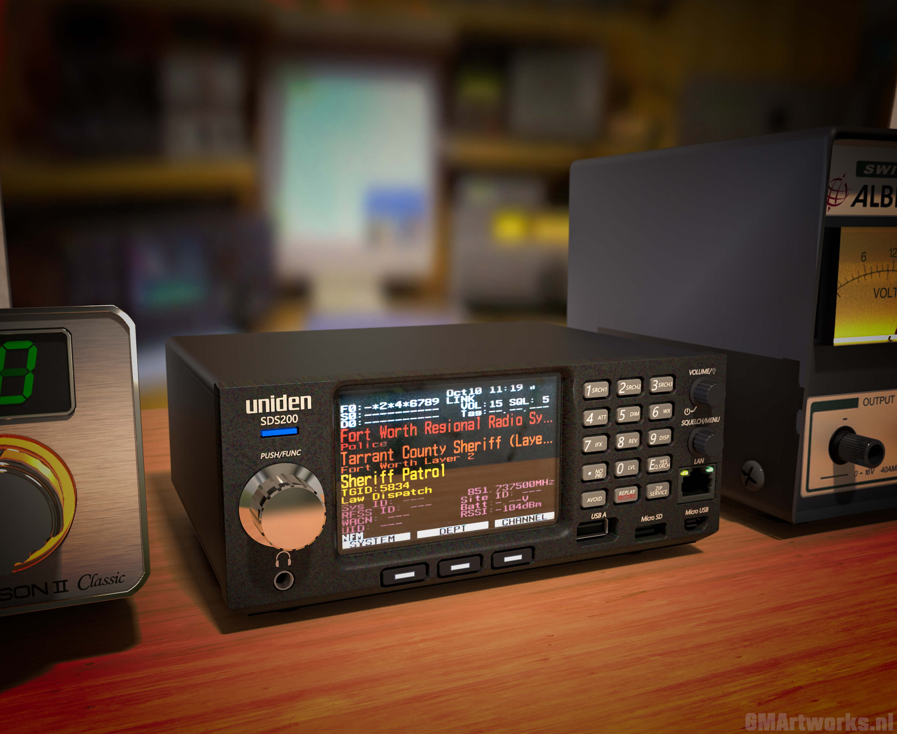 Uniden Bearcat SDS200 Digital Basemobile Radio Scanner 3D Render