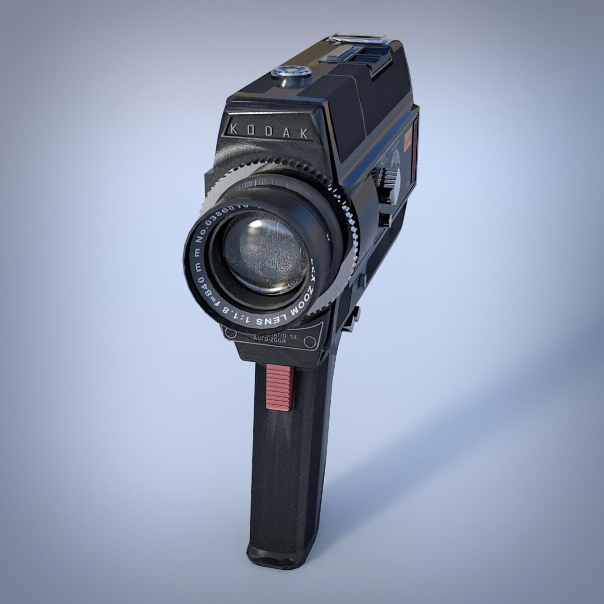 Vintage Kodak Super 8mm Camera 3D Render RenderHub Gallery
