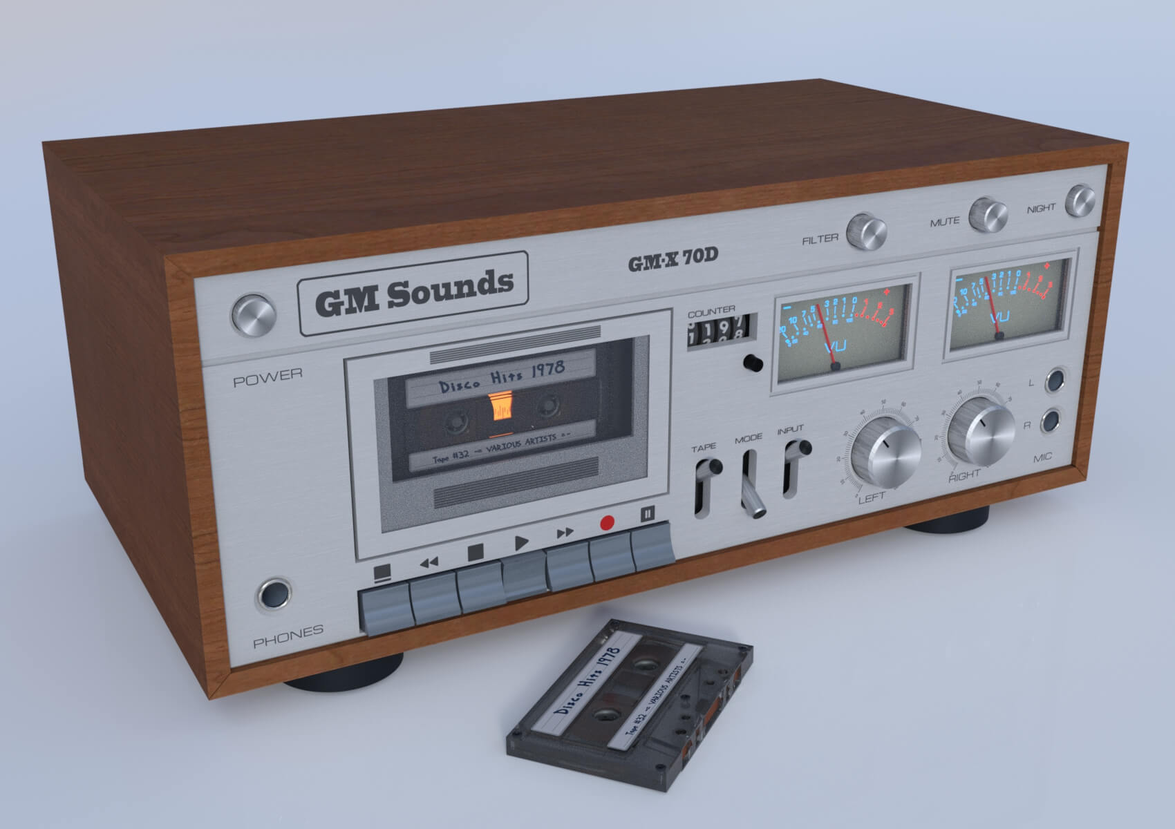GM Sounds Cassette Deck 3D Model by GMArtworks