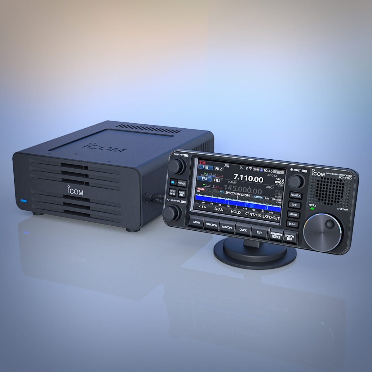 ICOM IC 7110 HF-VHF-UHF Transceiver Daz Content by GMArtworks