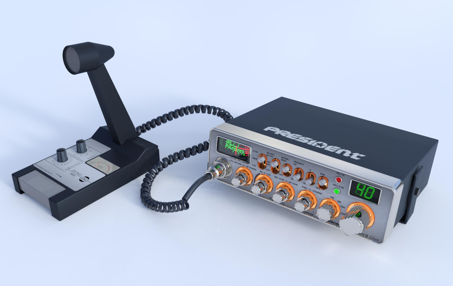 President Jackson II Classic CB Radio 3D Model by GMArtworks