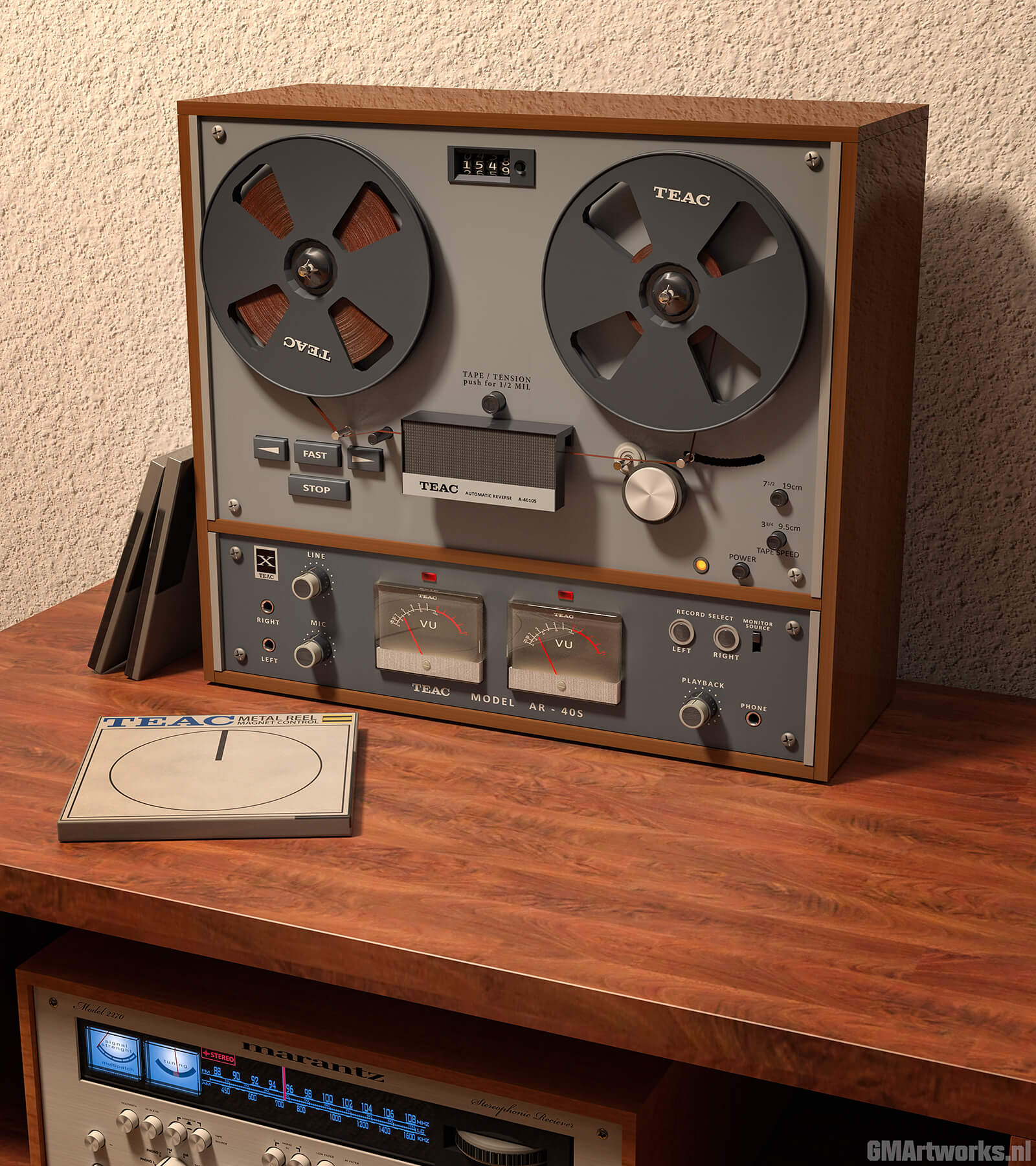 Teac AR40S Tape Recorder 3D Model by GMArtworks