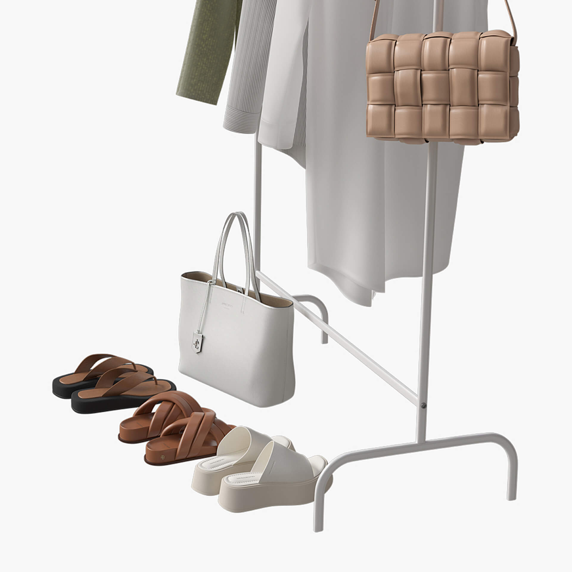 Clothes Shoes and Bag 3D Model by GOLD MASTER