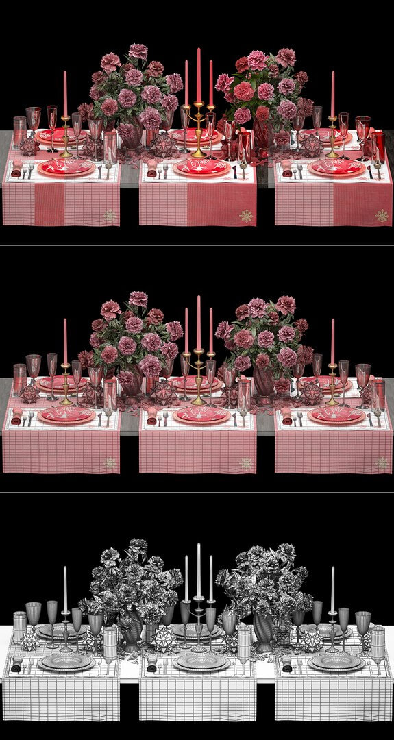 Table Setting1 - 3D Model by GOLD MASTER